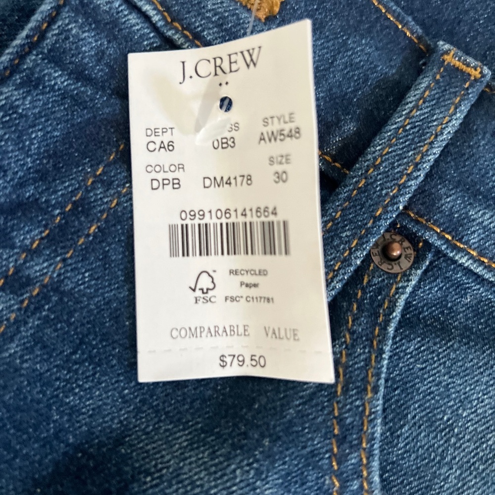 NWT J Crew Denim Jean Shorts 5” size 30
